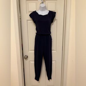 Navy blue jogger jumpsuit